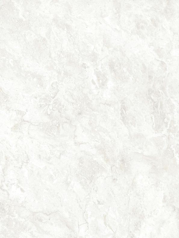 Crème marmer plakfolie NOUVA vinyl Alabaster toegepast op keukenfront, als trapbekleding, op muren een marmerfolie met subtiele aderstructuur