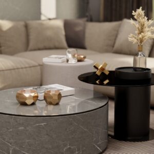 NOUVA vinyl Eclipse Nero antraciet zwart wit ader marmer plakfolie op keukenfront, meubels, muren, als trapbekleding, salontafels